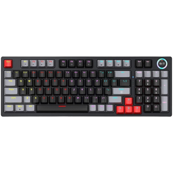 RGB Gaming Mechanical Keyboard With Volume/Light Knob | T-Wolf