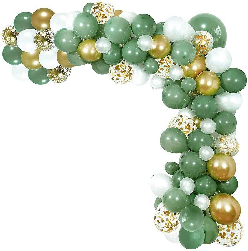 Birthday Party Decoration DIY Balloon Arch Kit Sage Green Gold