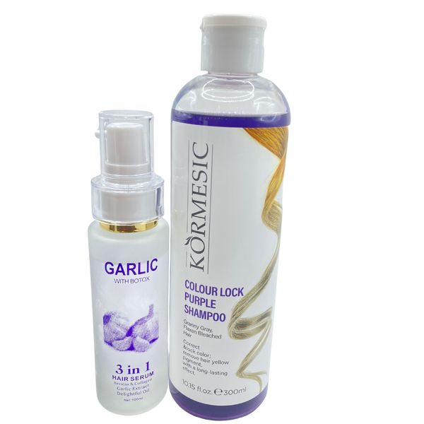 Kormesic Shampoo and Garlic Hair Serum