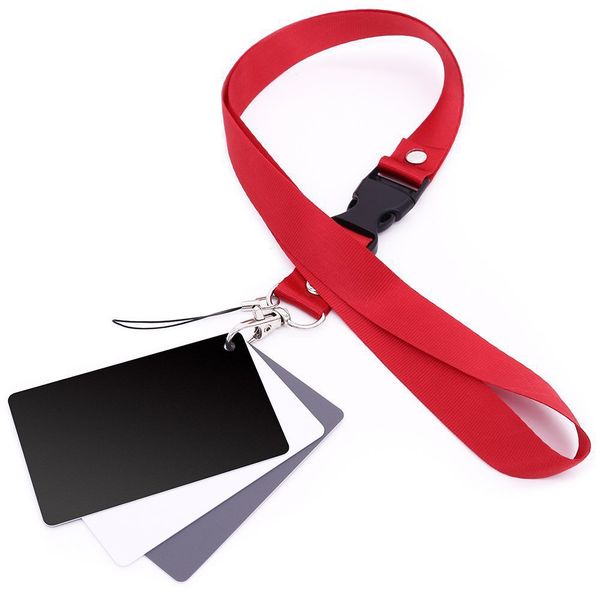 White Balance Cards 18% Gray with Neck-Strap DSLR