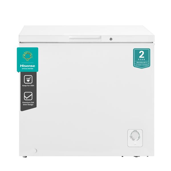 Hisense 198L Chest Freezer with Fast Freeze Function, Aluminium Interior -White