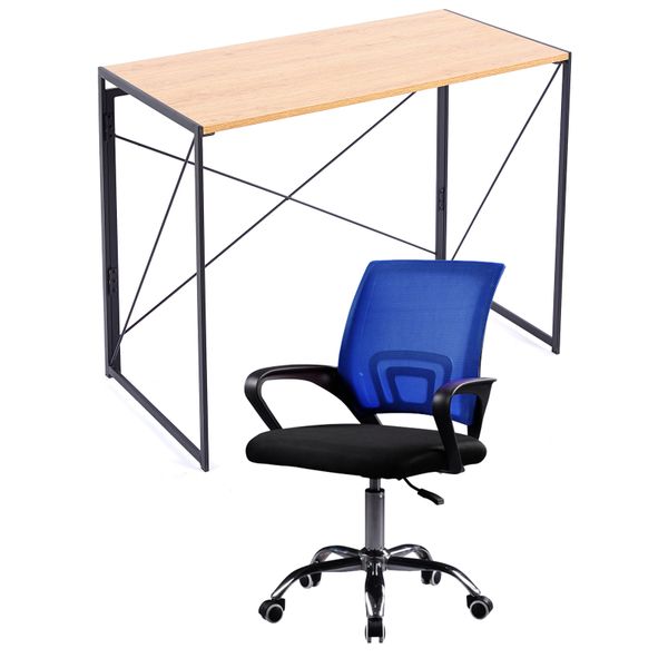 Portable Folding Study Desk &amp; Computer Chair Set