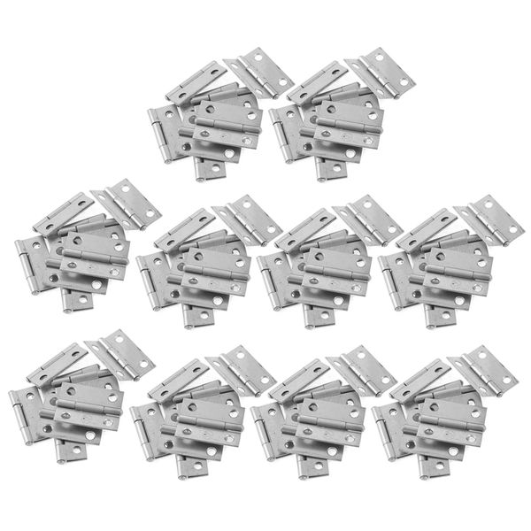 Rectangle Folding Closet Cabinet Door Hinge Hardware 1 5Inch 50 Pcs