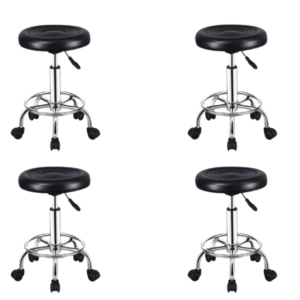 Stainless steel Doctors stools with wheels - pack of 4