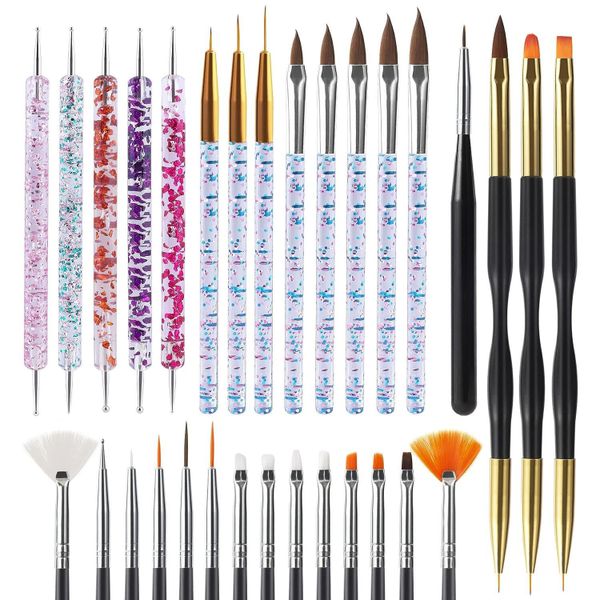 31 piece Nail Brushes Set for Nail Art Nail Art Tool Set Nail Design