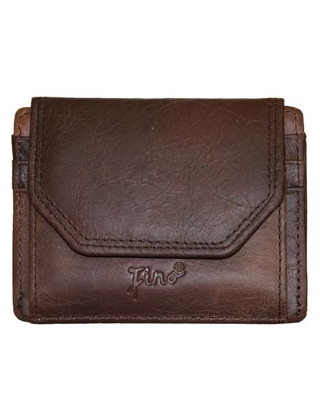 Fino DWS-830R Genuine Leather RFID Blocking Card Holder Wallet with Box