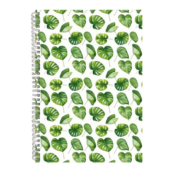 Leaf A4 Notebook Spiral Lined Floral Leaf Pattern Graphic Notepad Gift 200