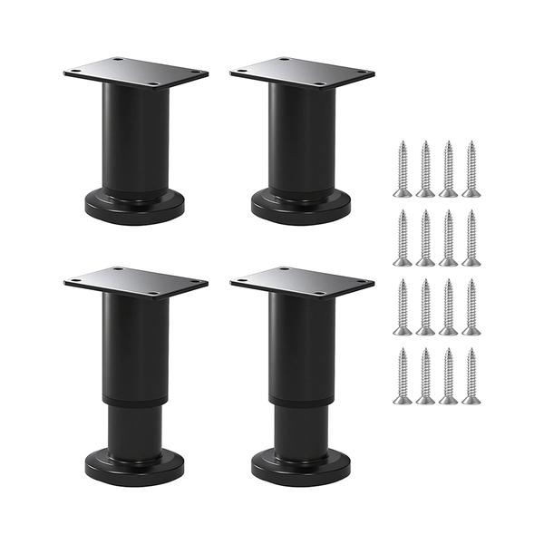 4 Pcs Metal Adjustable Furniture Legs ,Adjustable Height 12-18cm