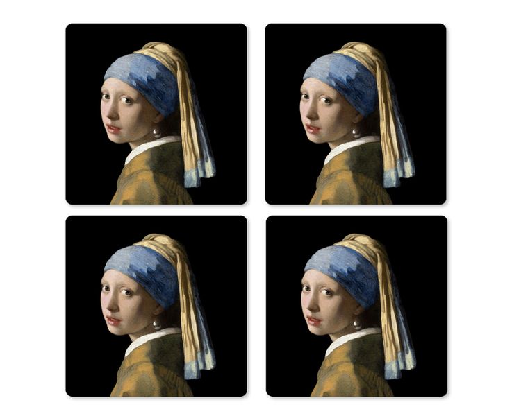 Coasters: Girl with a Pearl Earring - 4 Pack