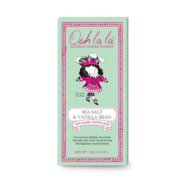 Dark Chocolate With Madagascan Vanilla Bean &amp; Sea Salt 70g x 2