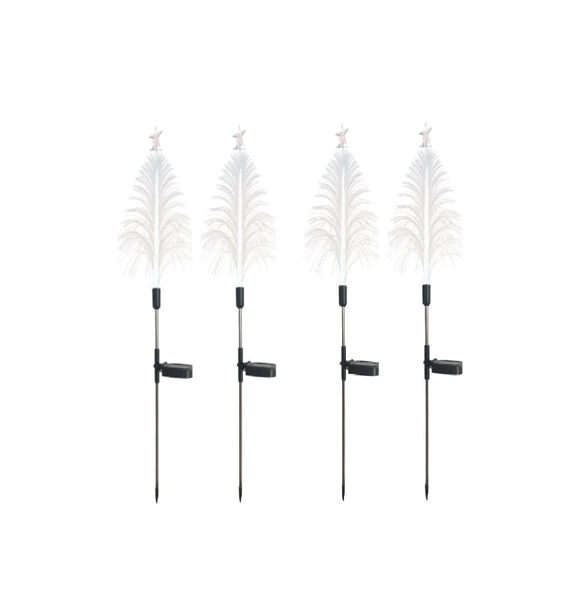 Solar Christmas Pathway Lights Waterproof Yard Patio Lawn Stake Lights 4Pcs