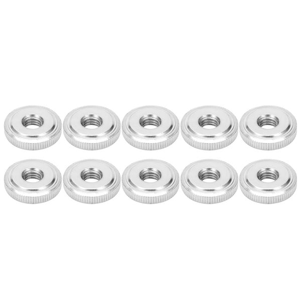 10 Pieces M8 Knurled Hand-Twist Nuts (Carbon)