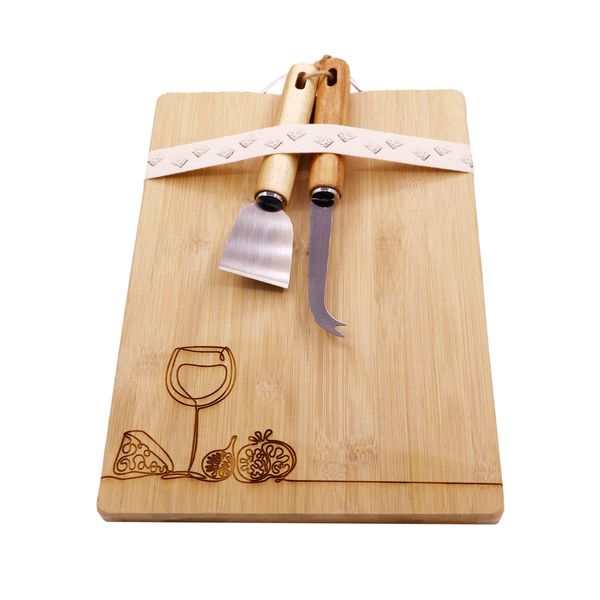 Launch Republic Cheese &amp; Snack Platter With Cheese Cutters Engraved O2
