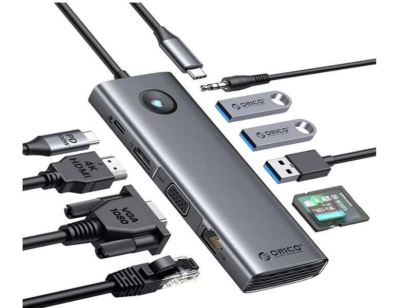 ORICO PW11-10P Grey color 10in 1 Docking Station