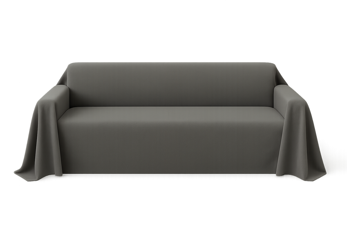 Couch Throw Chenille Couch Cover/ Protector Throw Sofa Blanket - Grey