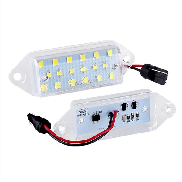 2 Pcs Led Car Number License Plate Light White Compatible with Mitsubishi