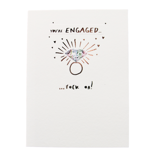 Engagement card - "You're Engaged. Rock on