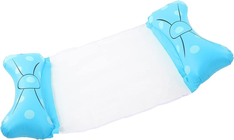 Inflatable Water Hammock, Inflatable Pool Floating Bed for Adults - Blue