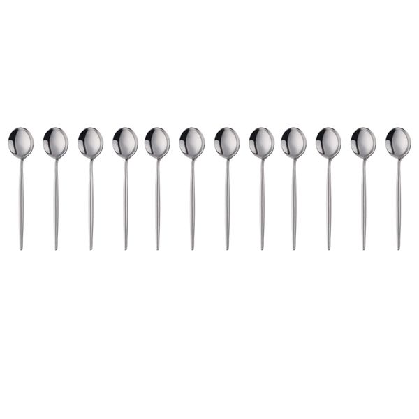 Upstairs Homeware Stainless Steel Round Teaspoon Set of 12
