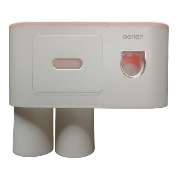 Toothbrush Holder with Toothpaste Dispenser And 2 Cups
