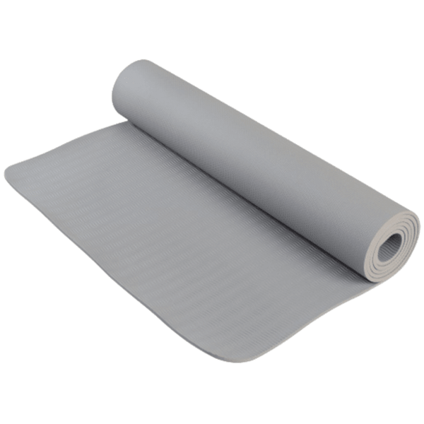 TROJAN Deluxe Yoga Mat 6mm Non Slip Surface For Yoga And Pilates (grey)