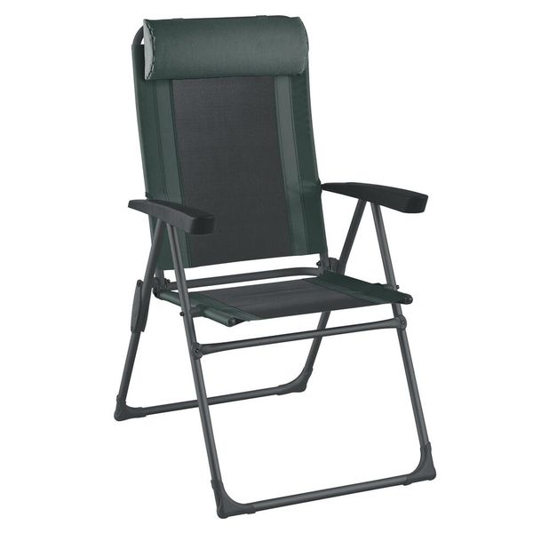 Quechua Camping Comfortable Reclining Folding Armchair - steel