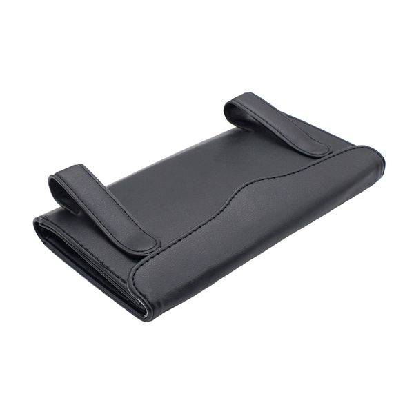 Black Leather Rectangle Car Accessories Paper Napkin Box Tissue Storage