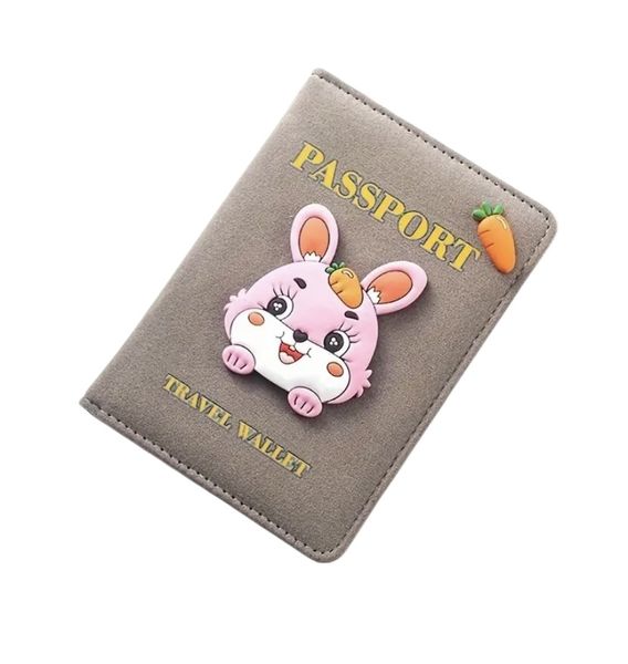 Kids Pink Bunny Passport Cover
