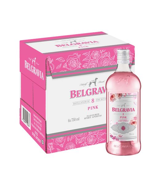 Belgravia Pink Spirit Aperitif - 6 x 750ml Bottles