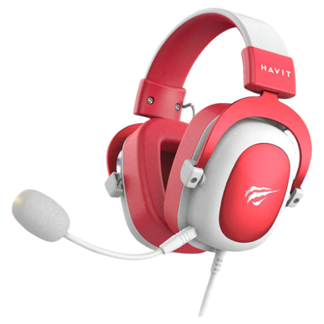 HAVIT - H2002D - Over-Ear Wired Gaming Headphone With ANC Microphone - Red Image