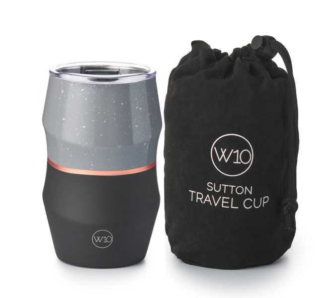 W10 London Stainless Steel Vacuum Sealed Desk Or Travel Mug - Black