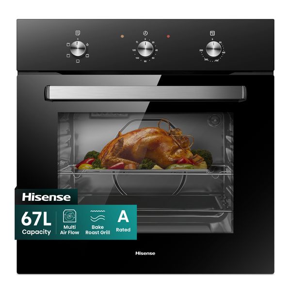 Hisense-65L Eye Level Built in Oven-Black