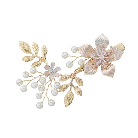 Olive Tree-Faux Pearl/Crystal/Metal Flower Leaf Hair Clip 06-Bridal/Formal  | Buy Online in South Africa 