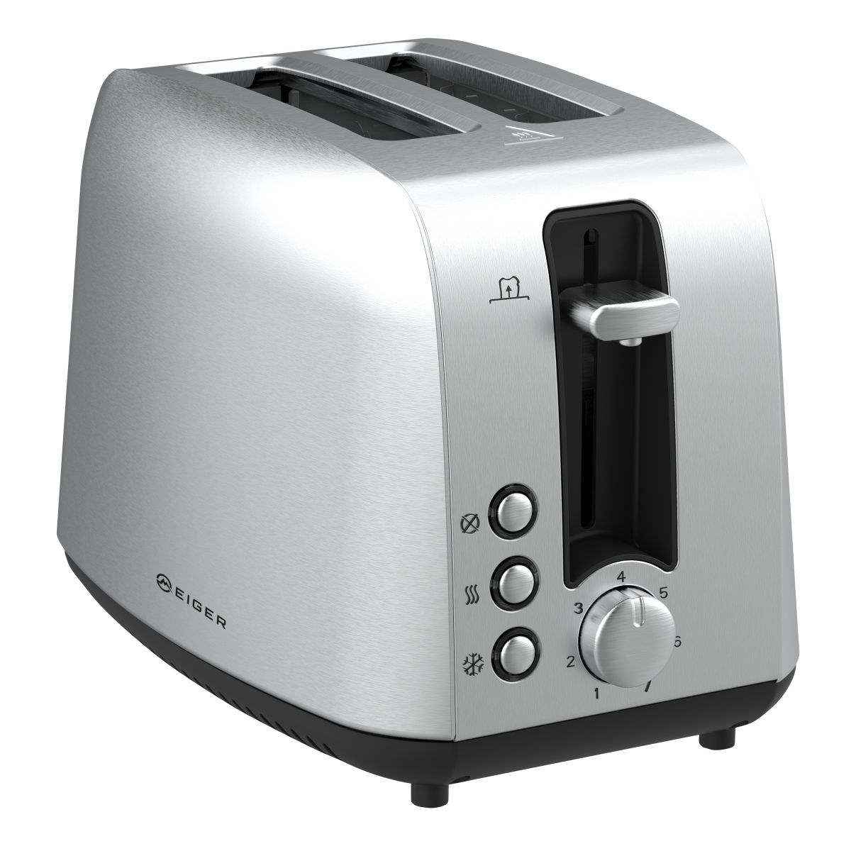 Eiger 2 Slice Toaster with Extra Wide Slots Geneva Series Shop