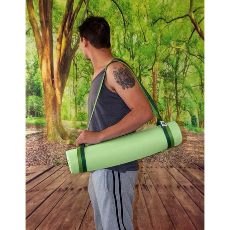 premium 6mm Eco TPE yoga matt and strap - Army Green&Green Tumaz, South  Africa