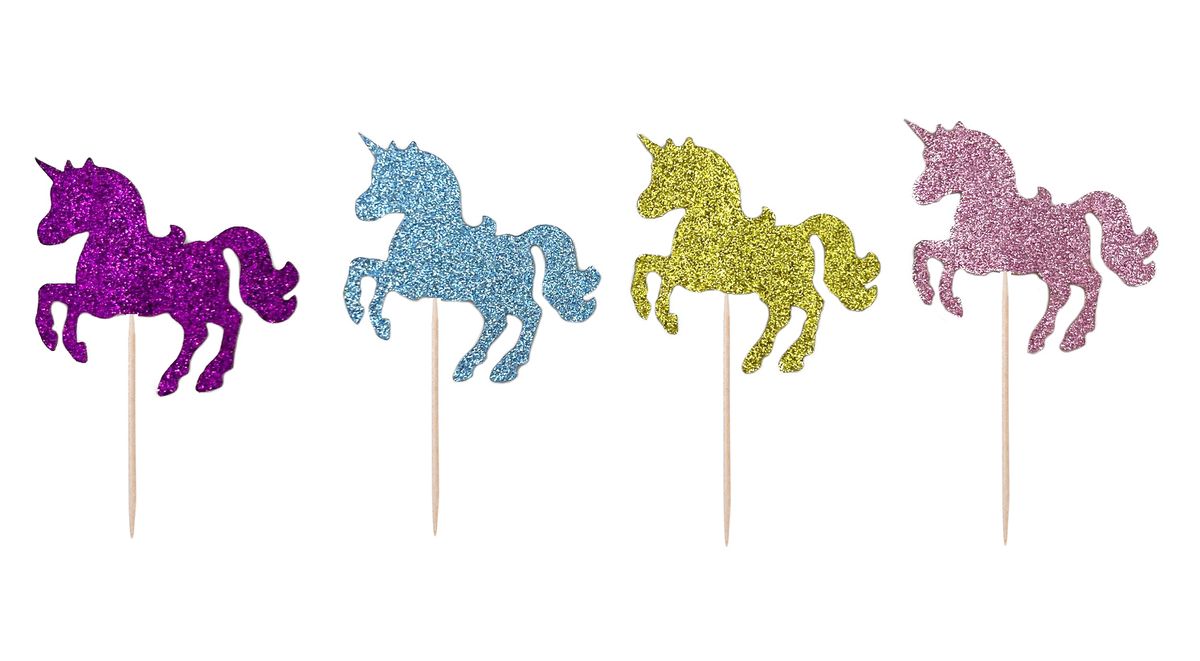 Glitter Unicorn Cupcake Toppers Multi - 12 Toppers | Shop Today. Get it ...