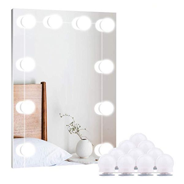 10 Mini USB Powered White + RGB LED Mirror Bulbs String Light-BT