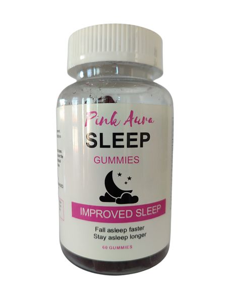 Pink Aura Sleep Gummies with Ashwagandha Root Extract