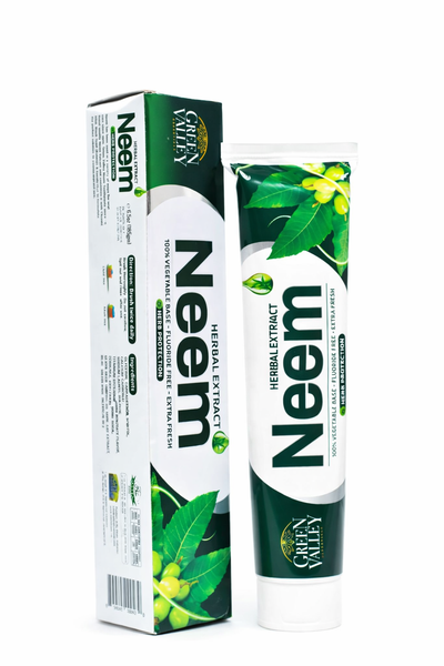 Green Valley Neem Toothpaste-Herbal Oral Care for Healthy Teeth &amp; Gums-185g