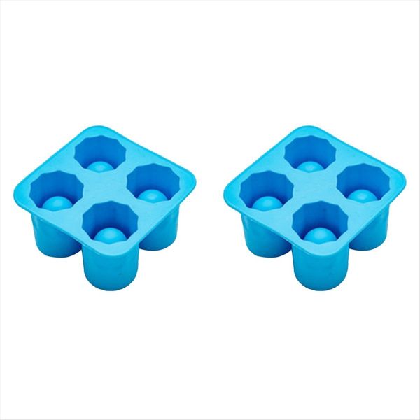4 Cup Shape Silicone Ice Cube Mold Ice Mould Ice Cube Tray Black