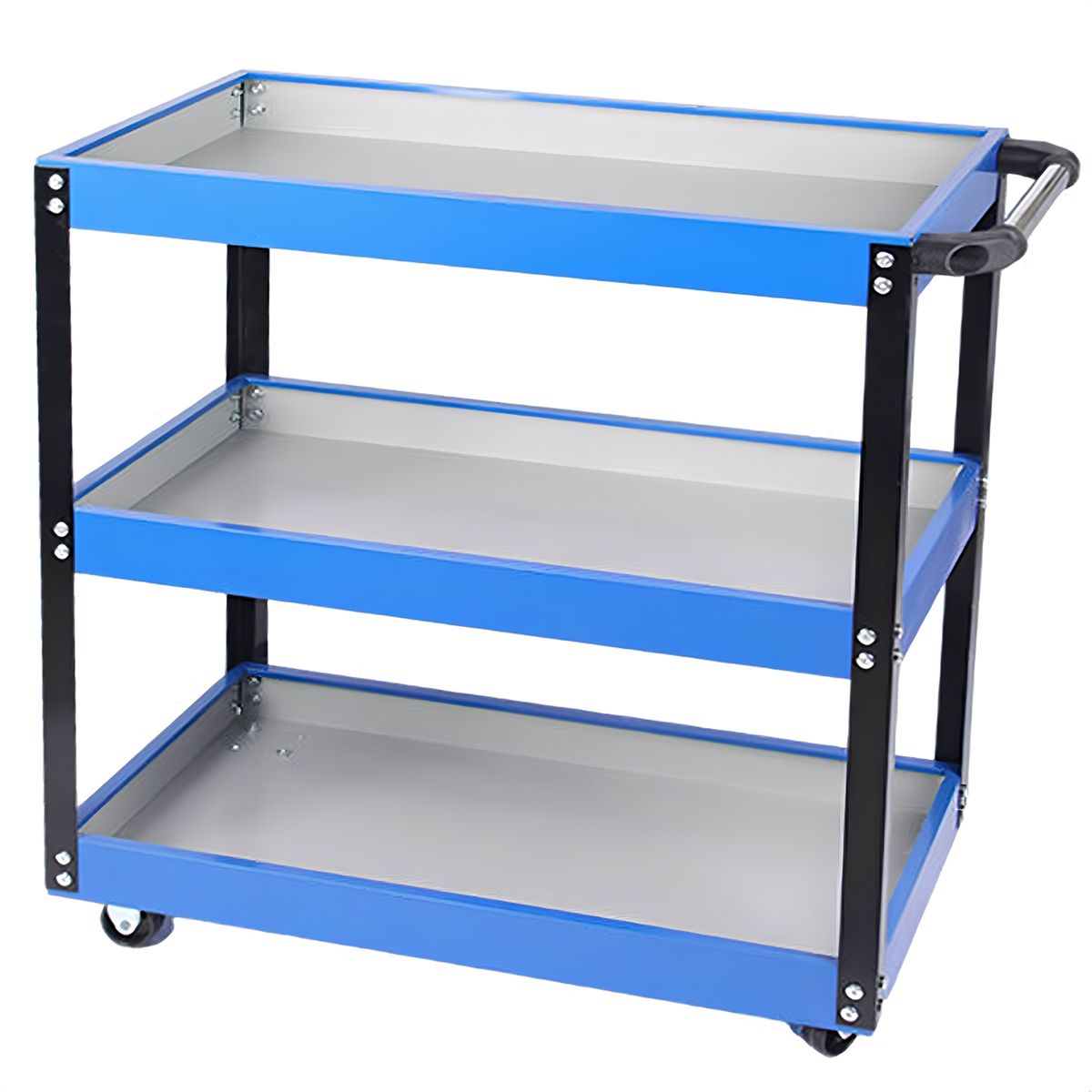 3Tier Detailing Cart Heavy Service Tool Cart with Wheels Storage Organize