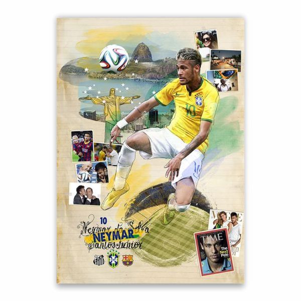 Neymar Brazil Collage Poster - A1