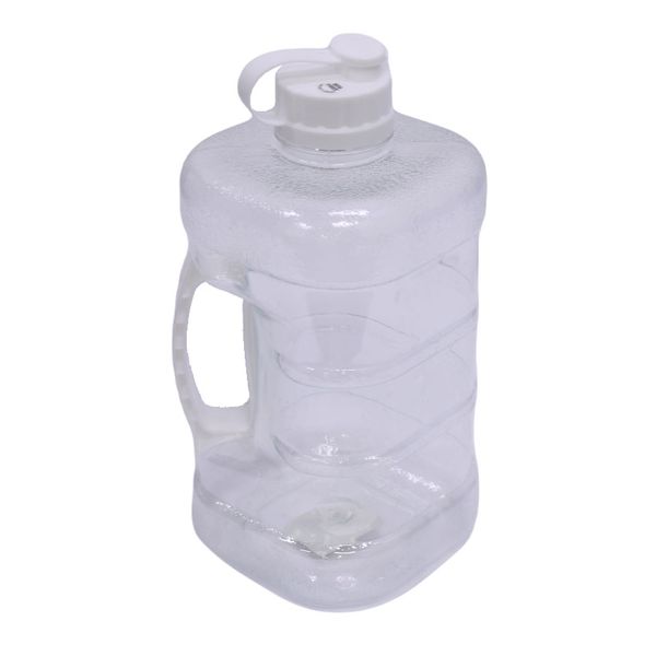 2 Litre Sports Water Bottle With Integrated Carry Handle - White