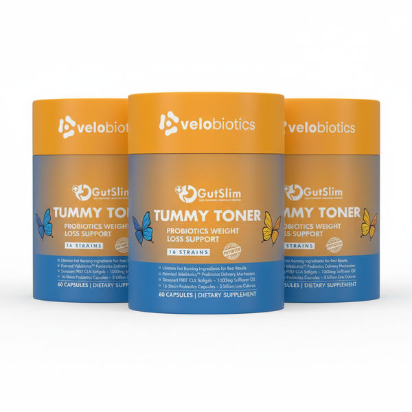 GutSlim Probiotics Tummy Toner 90 Days Supply (3 x 60 Caps)