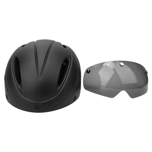 Mountain Bike Helmet with Magnetic Visor (Black)