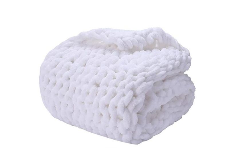 Heavy High Quality Luxury Chunky Knit Throw Blanket - Mustard Yellow