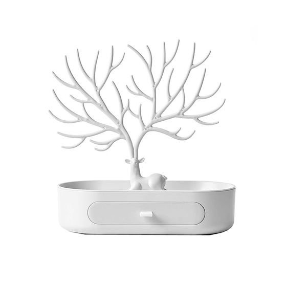 Antlers Tree Earrings Necklace Display Storage Deer Jewelry Stand Tray