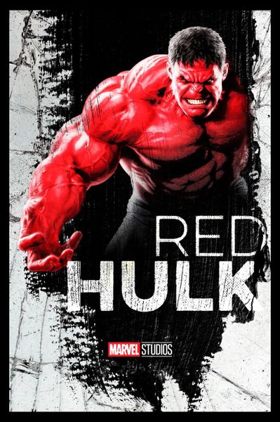 Captain America Brave New World - Hulk Poster with Black Frame