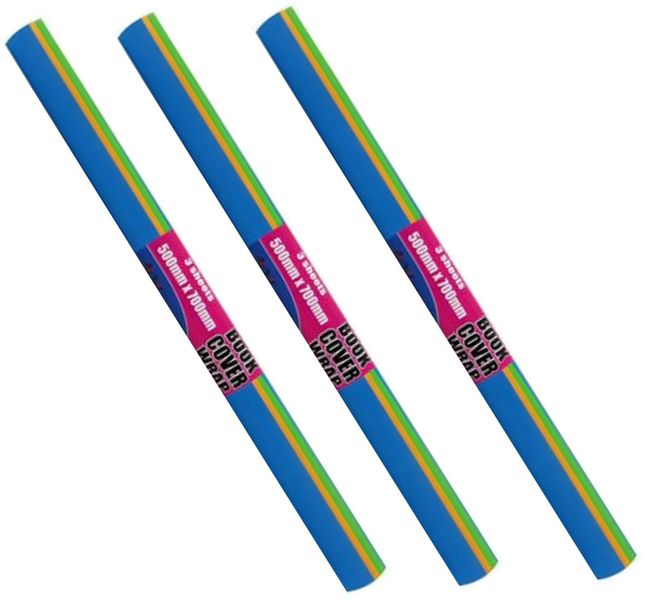 Paperchase Rolls - 3 Sheet (500X700Mm) - Assorted Plain X3
