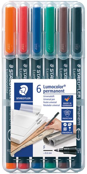 STAEDTLER Universal Lumocolor Permanent Fine 6s